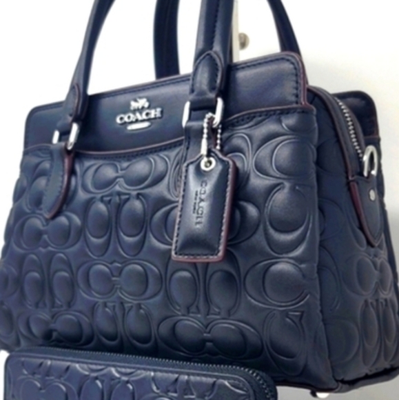 COACH NWT Purse Bag Satchel Crossby RARE Embossed Debossed LEATHER - Picture 1 of 14